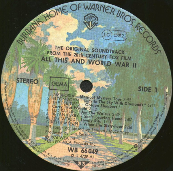 Cover zu Various - All This And World War II | 1976 | Vinyl | Rock, Pop | Germany