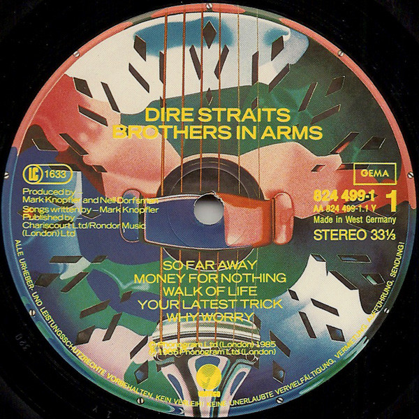 Cover zu Dire Straits - Brothers In Arms | 1985 | Vinyl, LP, Album, Stereo | Rock | Germany Schallplatten Ankauf