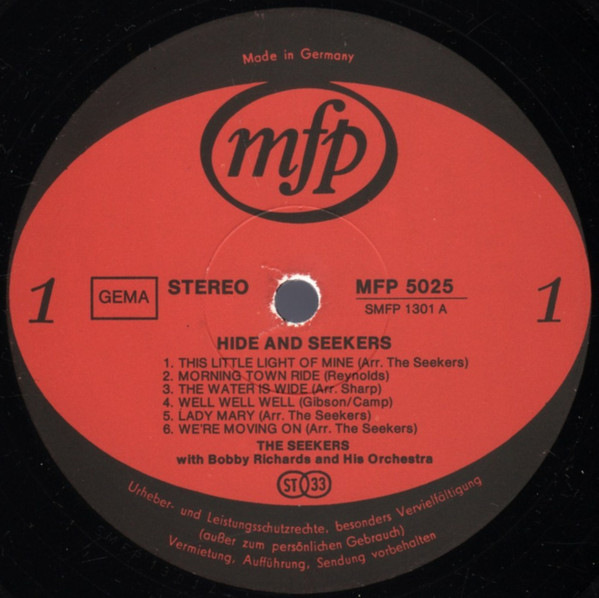 Cover zu The Seekers - The Four & Only Seekers | 1969 | Vinyl | Folk, World, & Country | Germany