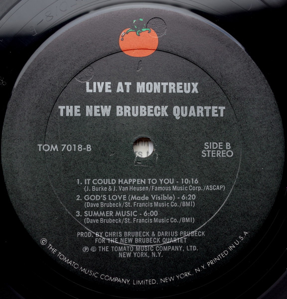 Cover zu The New Brubeck Quartet - Live At Montreux | 1978 | Vinyl, LP, Album, Stereo | Jazz | US