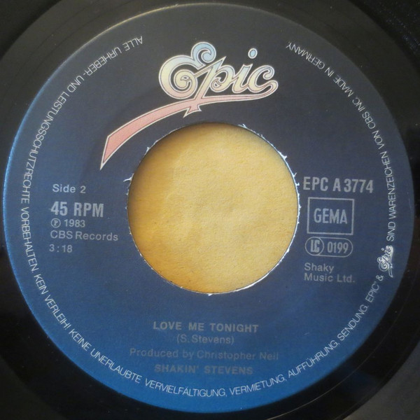 Cover zu Shakin' Stevens - Cry Just A Little Bit | 1983 | Vinyl | Rock | Germany