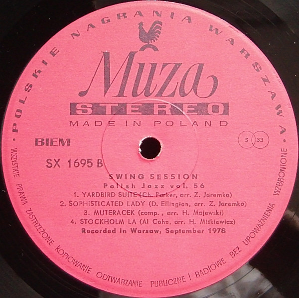 Cover zu Swing Session - Swing Session | 1978 | Vinyl | Jazz | Poland