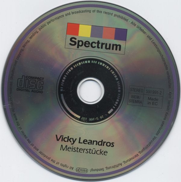 Cover zu Vicky Leandros - Meisterstücke | 1996 | Vinyl | Pop | Germany