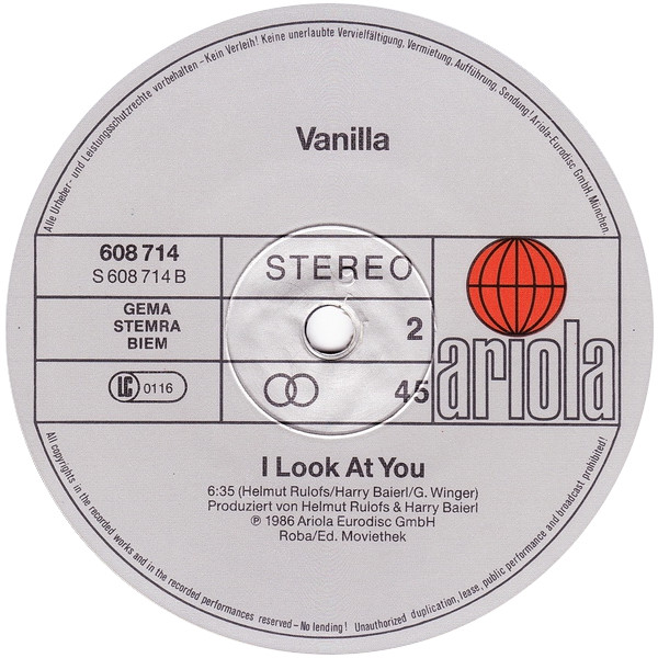 Cover zu Vanilla (4) - In The Year 2525 | 1986 | Vinyl | Electronic | Europe