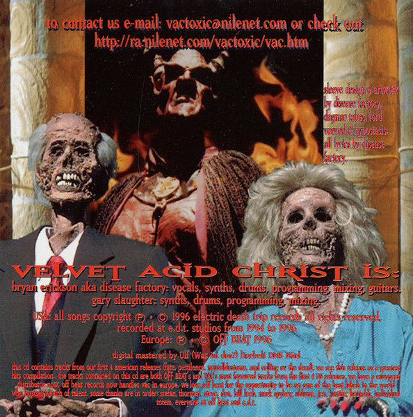 Cover zu Velvet Acid Christ - Church Of Acid | 1996 | Vinyl | Electronic | Germany