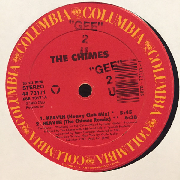 Cover zu The Chimes - Heaven | 1990 | Vinyl | Electronic, Funk / Soul, Pop | US