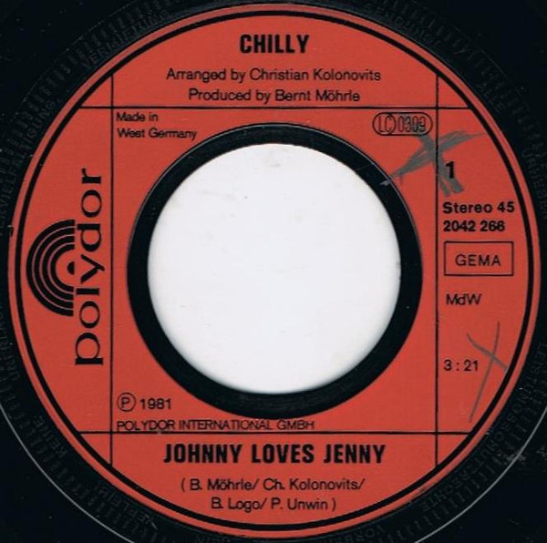 Cover zu Chilly - Johnny Loves Jenny | 1981 | Vinyl | Electronic, Funk / Soul | Germany Schallplatten Ankauf