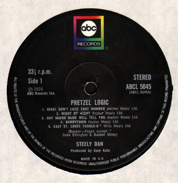 Cover zu Steely Dan - Pretzel Logic | 1974 | Vinyl, LP, Album, Reissue | Jazz, Rock | UK