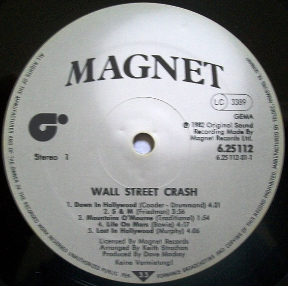 Cover zu Wall Street Crash - Wall Street Crash | 1982 | Vinyl | Rock, Pop | Germany