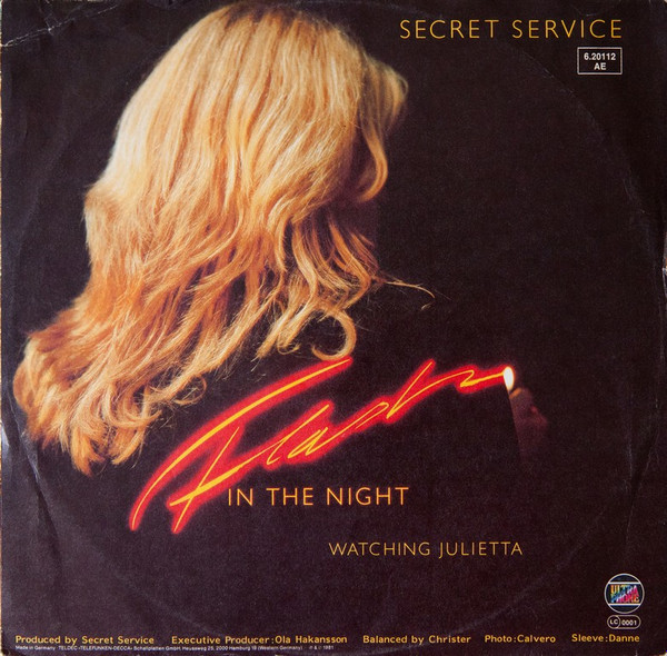 Cover zu Secret Service - Flash In The Night / Watching Julietta | 1981 | Vinyl | Electronic | Germany