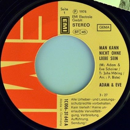 Cover zu Adam & Eve (6) - Man Kann Nicht Ohne Liebe Sein | 1976 | Vinyl | Pop | Germany