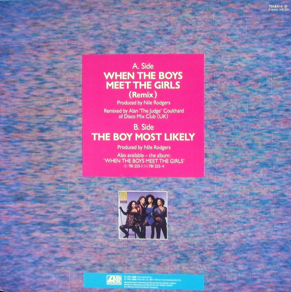 Cover zu Sister Sledge - When The Boys Meet The Girls (Remix) | 1985 | Vinyl | Electronic, Funk / Soul | Germany Schallplatten Ankauf