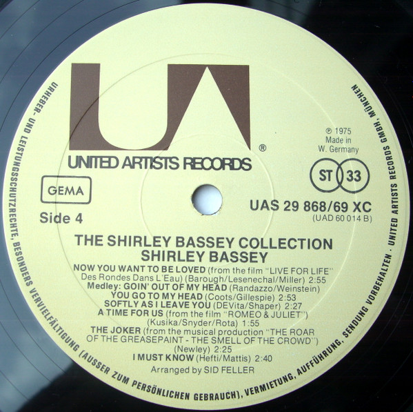 Cover zu Shirley Bassey - The Shirley Bassey Collection | 1975 | Vinyl | Jazz, Pop | Germany