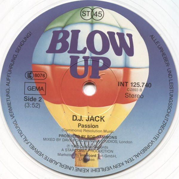 Cover zu D.J. Jack - Hot House | 1988 | Vinyl | Electronic | Germany Schallplatten Ankauf