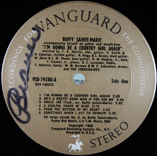Cover zu Buffy Sainte-Marie - I'm Gonna Be A Country Girl Again | 1968 | Vinyl | Folk, World, & Country | US Schallplatten Ankauf