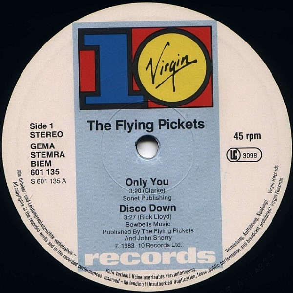 Cover zu The Flying Pickets - Only You | 1983 | Vinyl | Pop | Europe
