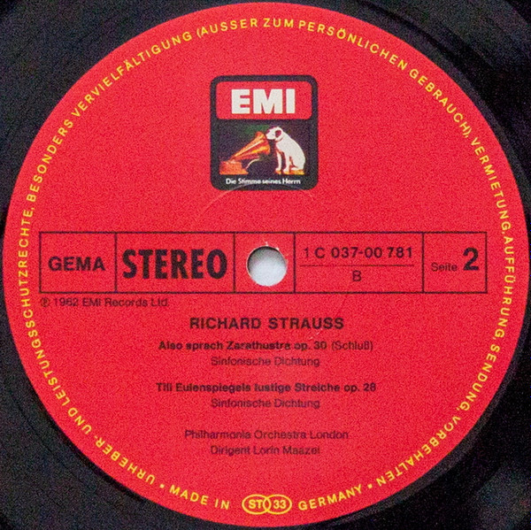 Cover zu Richard Strauss, Philharmonia Orchestra, Lorin Maazel - Also Sprach Zarathustra / Till Eulenspiegels Lustige Streiche | Vinyl | Classical | Germany