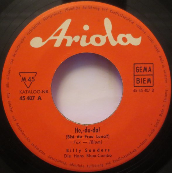 Cover zu Billy Sanders - Gartenzwerg-Marsch / He,-Du-Da! | 1962 | Vinyl | Pop | Germany