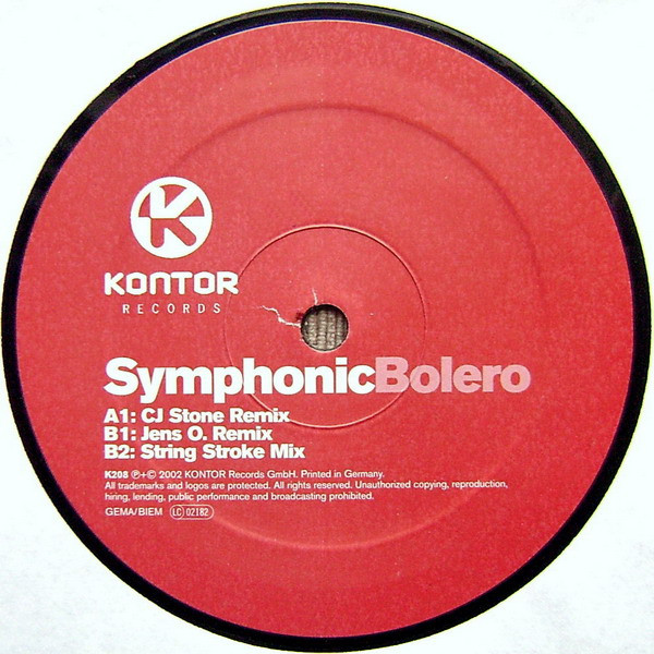 Cover zu Symphonic - Bolero | 2002 | Vinyl | Electronic | Germany