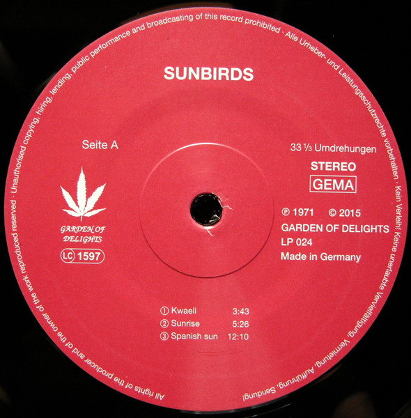 Cover zu Sunbirds - Sunbirds | 2015 | Vinyl | Jazz, Rock, Funk / Soul | Germany
