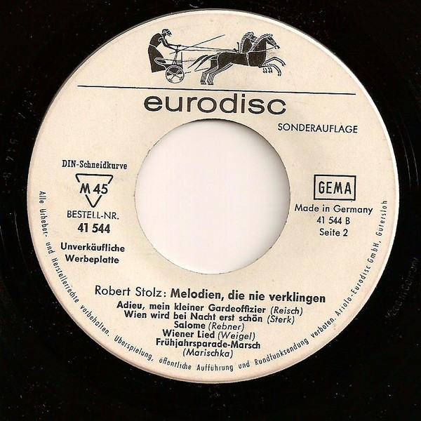 Cover zu Robert Stolz - Melodien, Die Nie Verklingen | 1966 | Vinyl | Classical | Germany