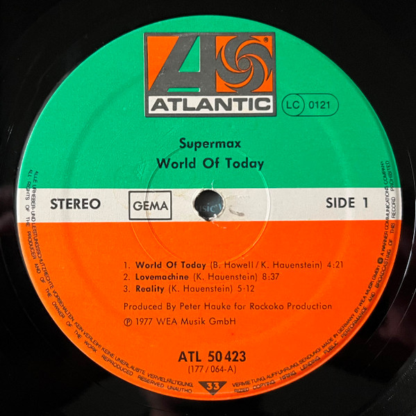 Cover zu Supermax - World Of Today | 1977 | Vinyl, LP, Album, Stereo | Electronic, Funk / Soul | Germany