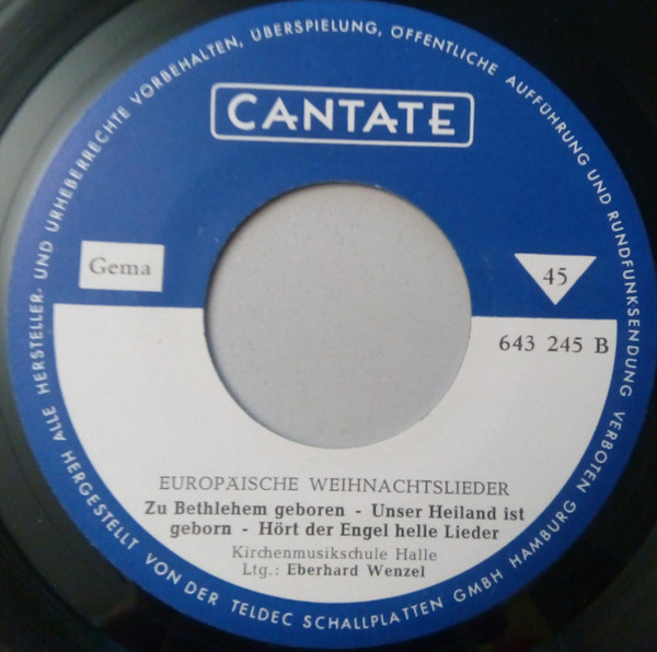 Cover zu Chor Der Kirchenmusikschule Halle, Eberhard Wenzel - Europäische Weihnachtslieder Aus Ungarn Polen England Italien Russland Frankreich | Vinyl | Classical | Germany Schallplatten Ankauf