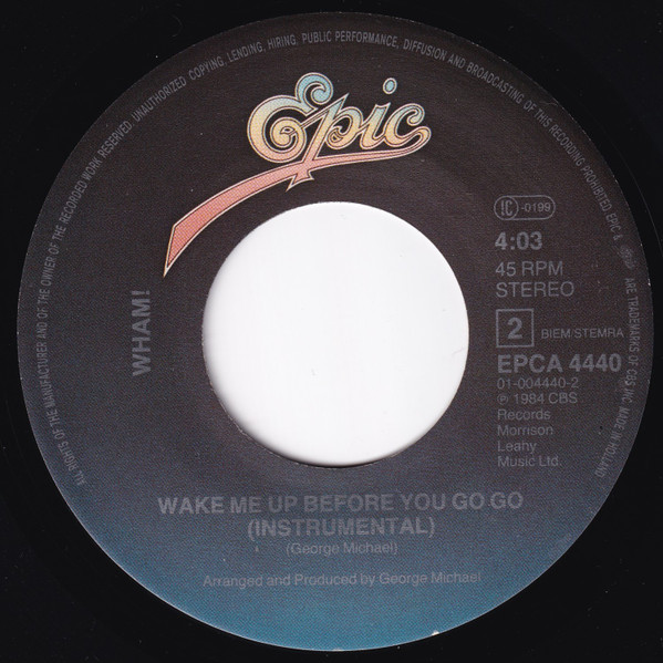 Cover zu Wham! - Wake Me Up Before You Go-Go | 1984 | Vinyl, 7