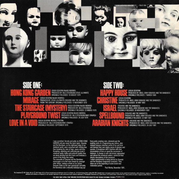 Cover zu Siouxsie & The Banshees - Once Upon A Time/The Singles | 1981 | Vinyl, LP, Compilation, Stereo | Rock | UK