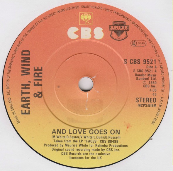 Cover zu Earth, Wind & Fire - And Love Goes On | 1981 | Vinyl | Electronic, Funk / Soul | UK