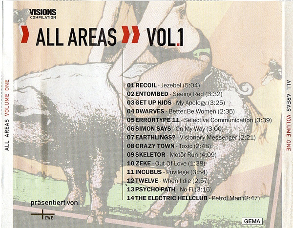 Cover zu Various - All Areas Vol. 1 | 2000 | Vinyl | Electronic, Rock | Germany