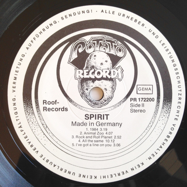 Cover zu Spirit (8) - Made In Germany | 1983 | Vinyl | Rock | Germany