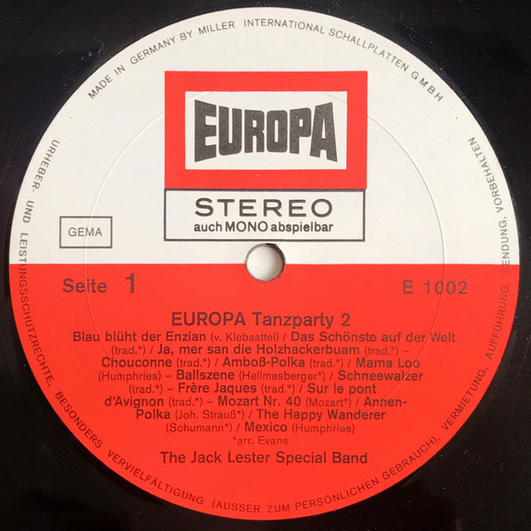 Cover zu The Jack Lester Special Band - Europa Tanzparty 2 | 1973 | Vinyl | Jazz, Pop, Classical, Folk, World, & Country | Germany