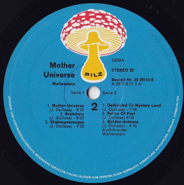 Cover zu Wallenstein - Mother Universe | 1972 | Vinyl, LP, Album, Stereo | Rock | Germany