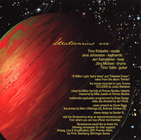 Cover zu Stratovarius - A Million Light Years Away | 2000 | CD, Maxi-Single, Enhanced | Rock | Europe