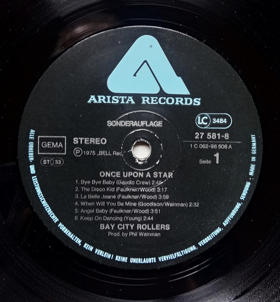 Cover zu Bay City Rollers - Once Upon A Star | Vinyl | Rock | Germany