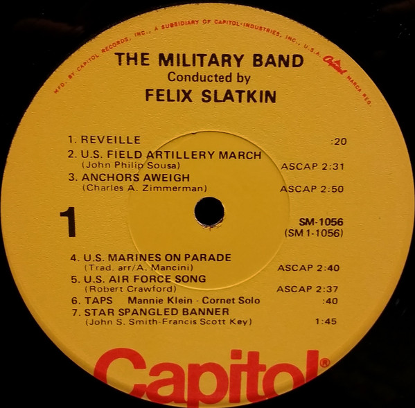 Cover zu The Concert Arts Symphonic Band Conducted By Felix Slatkin - The Military Band | Vinyl | Brass & Military | US