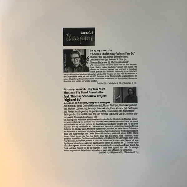 Cover zu Thomas Stabenow - Tramline | 2017 | Vinyl | Jazz | Germany
