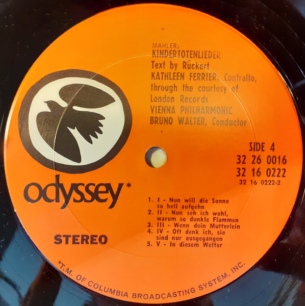 Cover zu Bruno Walter, New York Philharmonic, Wiener Philharmoniker, Kathleen Ferrier / Gustav Mahler - Symphony No. 5 / Kindertotenlieder | Vinyl | Classical | US