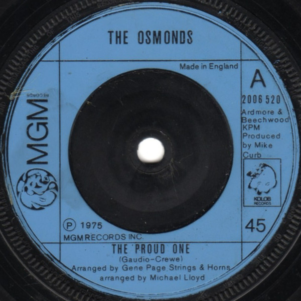 Cover zu The Osmonds - The Proud One | 1975 | Vinyl | Rock | UK Schallplatten Ankauf