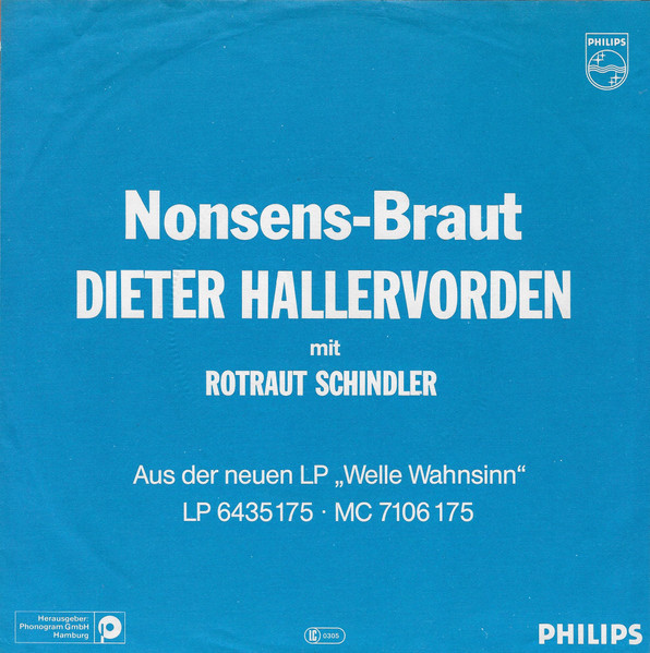 Cover zu Dieter Hallervorden - Der Würger Vom Finanzamt / Nonsens-Braut | 1982 | Vinyl | Non-Music, Pop | Germany Schallplatten Ankauf