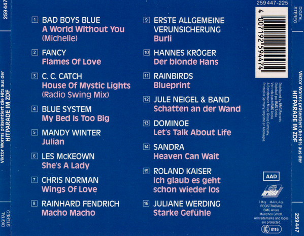 Cover zu Various - Viktor Worms Präsentiert Die Hits Aus der Hitparade Im ZDF | 1988 | Vinyl | Electronic, Pop | Germany