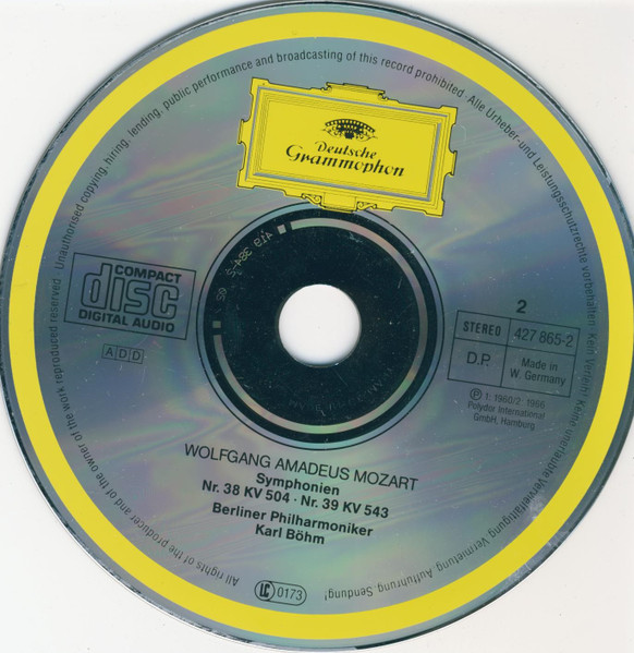 Cover zu Wolfgang Amadeus Mozart, Berliner Philharmoniker, Karl Böhm - Die Meister-Symphonien Nr. 31, 38, 39, 40, 41 | Vinyl | Classical | Germany