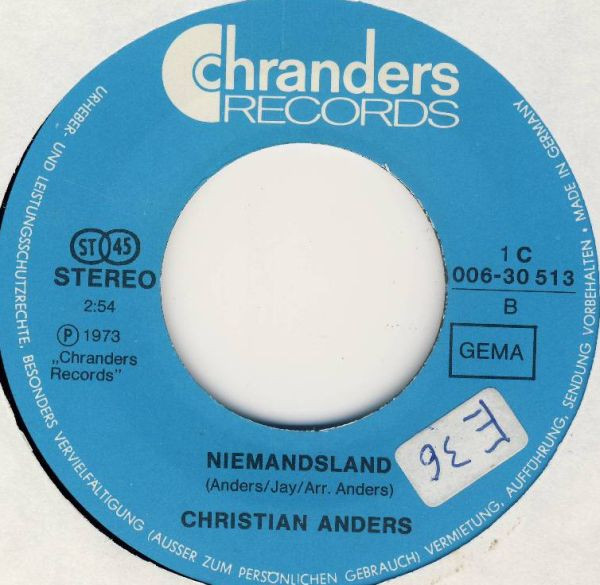 Cover zu Christian Anders - Einsamkeit Hat Viele Namen | 1974 | Vinyl | Pop | Germany Schallplatten Ankauf