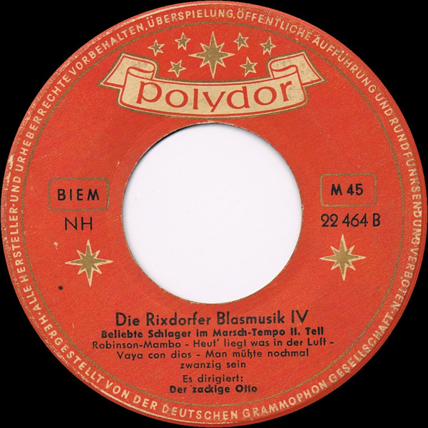 Cover zu Die Rixdorfer Blasmusik - Die Rixdorfer Blasmusik IV | Vinyl | Brass & Military | Germany Schallplatten Ankauf