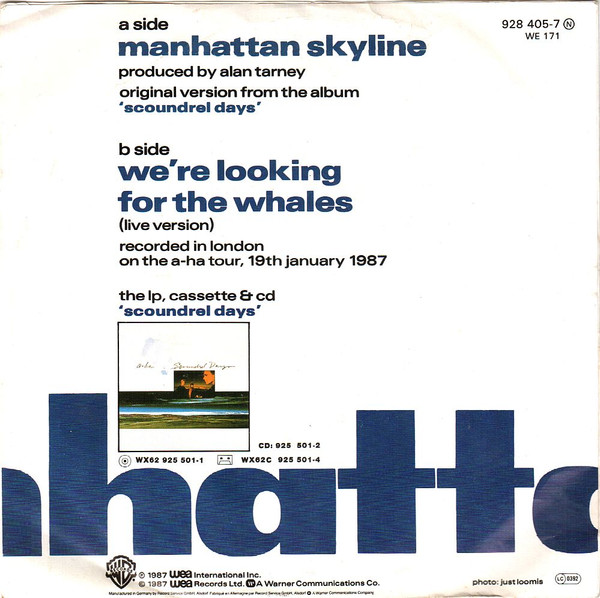 Cover zu a-ha - Manhattan Skyline | 1987 | Vinyl | Electronic, Pop | Europe