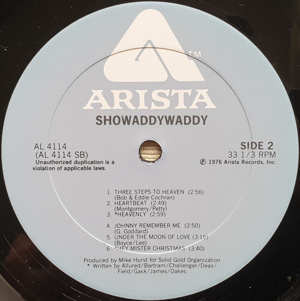 Cover zu Showaddywaddy - Showaddywaddy | 1976 | Vinyl | Pop | US