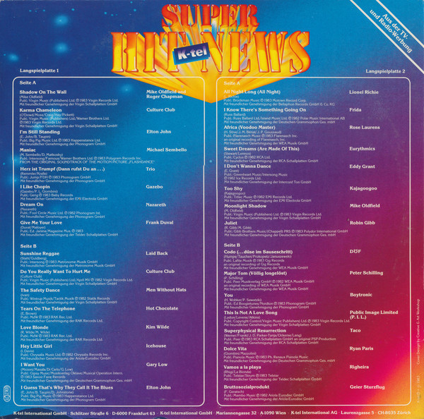 Cover zu Various - Super Hit-News | 1983 | Vinyl, LP, Compilation, Stereo | Electronic, Rock, Pop | Germany