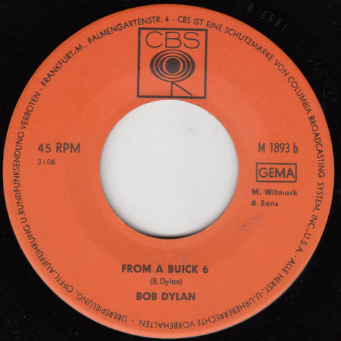 Cover zu Bob Dylan - Positively 4th Street | 1965 | Vinyl | Rock | Germany Schallplatten Ankauf