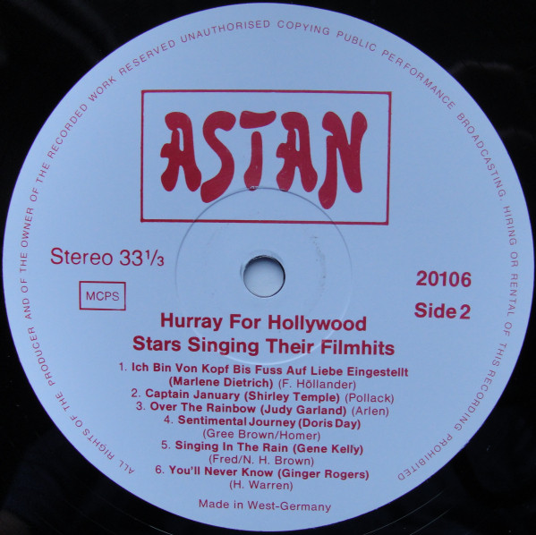 Cover zu Various - Stars Of Hollywood | Vinyl | Jazz, Pop | Germany